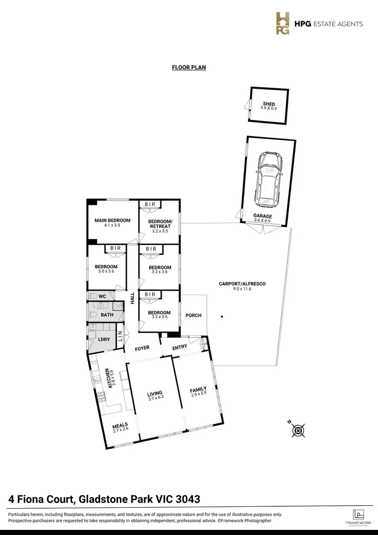 Floorplan of Homely house listing, 4 Fiona Court, Gladstone Park VIC 3043