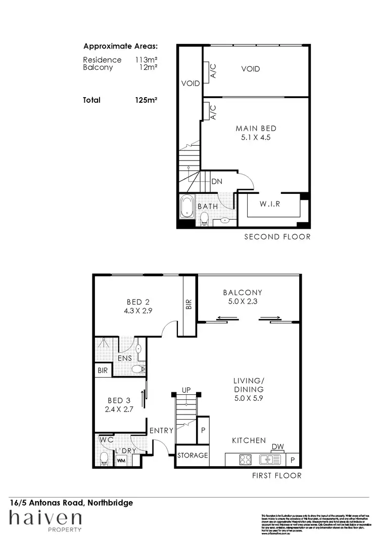 Floorplan of Homely apartment listing, 16/5 Antonas Road, Northbridge WA 6003