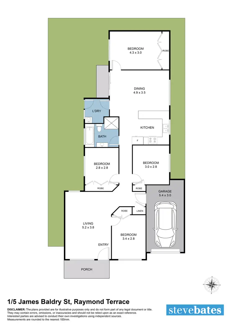 Floorplan of Homely semi-detached listing, 1/5 James Baldry Street, Raymond Terrace NSW 2324