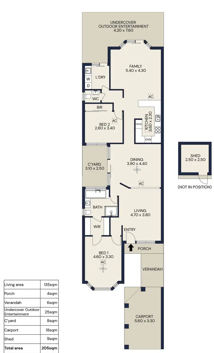 Floorplan of Homely semi-detached listing, 12 Chrysler Road, Croydon Park SA 5008