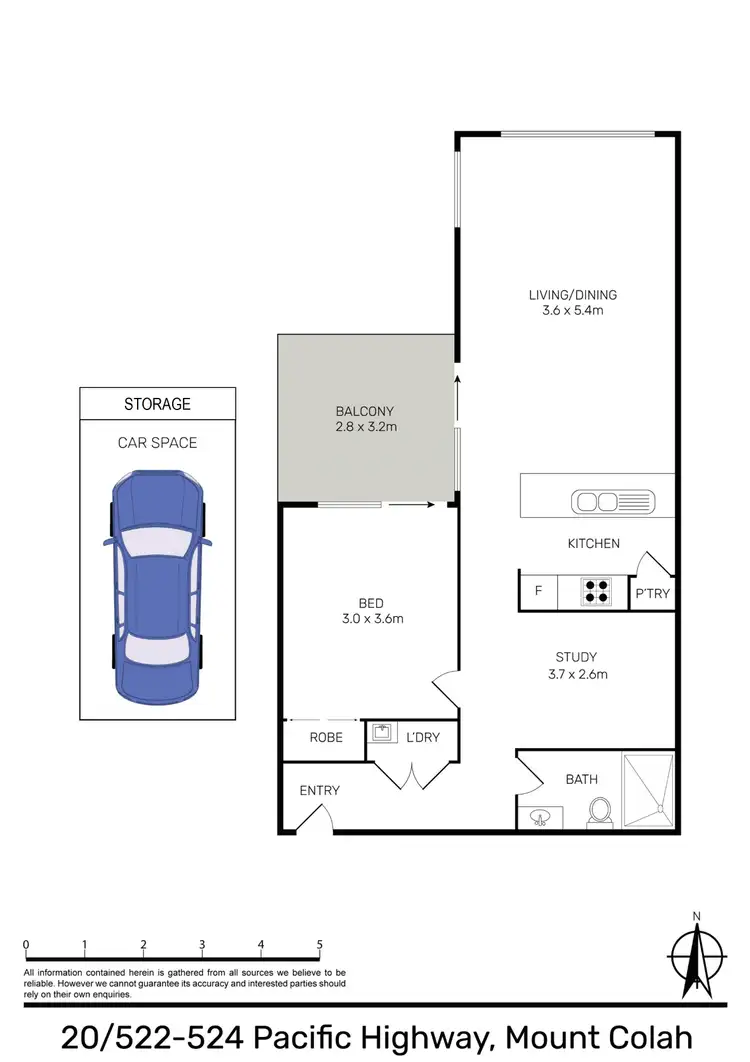 Floorplan of Homely apartment listing, 20/522-524 Pacific Highway, Mount Colah NSW 2079