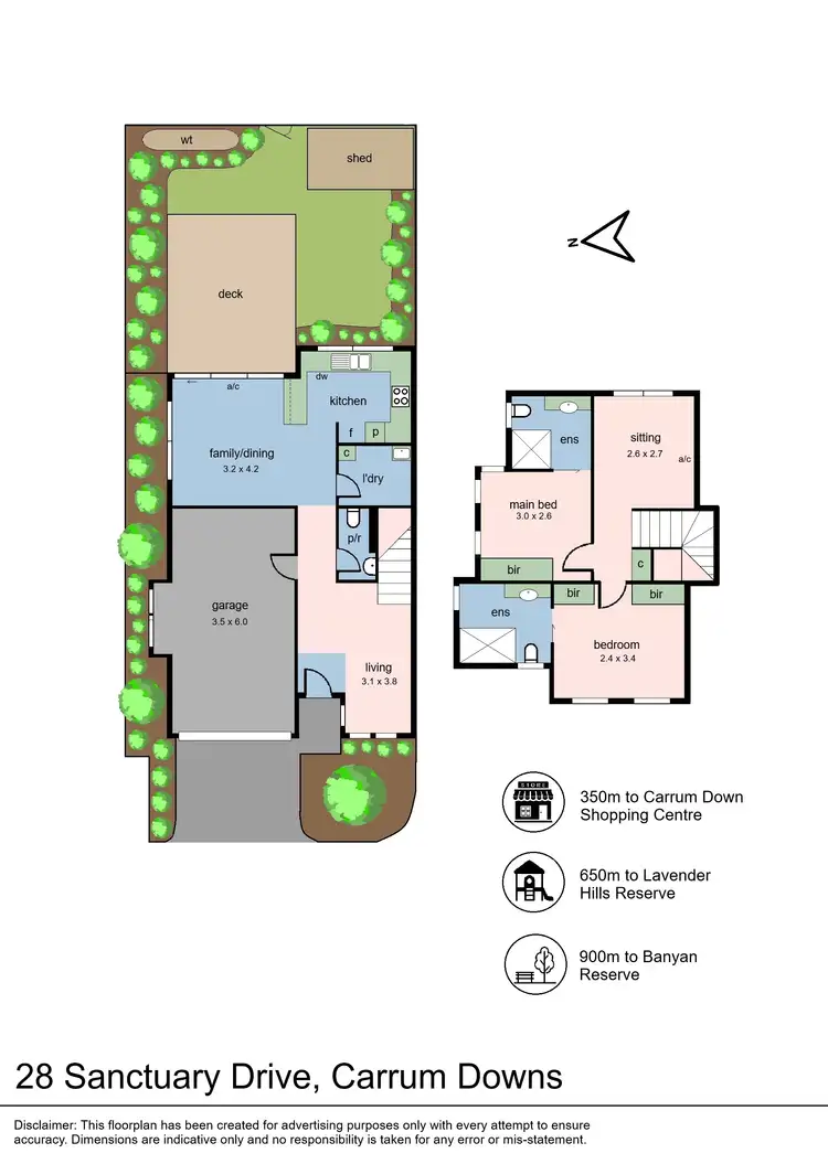 Floorplan of Homely townhouse listing, 28 Sanctuary Drive, Carrum Downs VIC 3201