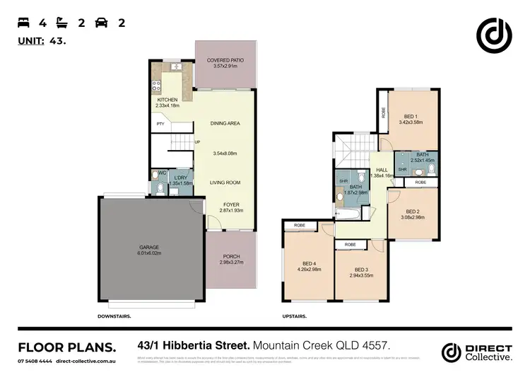 Floorplan of Homely townhouse listing, 43/1 Hibbertia Street, Mountain Creek QLD 4557