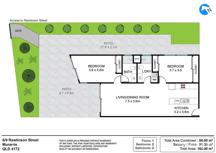 Floorplan of Homely apartment listing, 6/9 Rawlinson Street, Murarrie QLD 4172