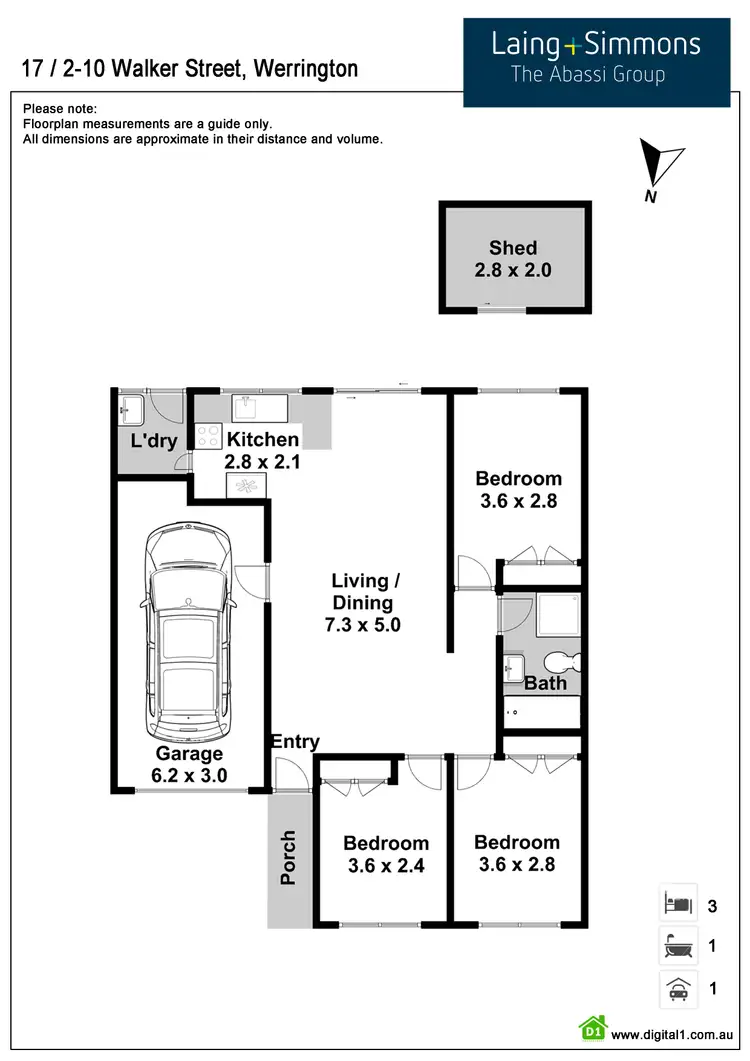 Floorplan of Homely villa listing, 17/2-10 Walker Street, Werrington NSW 2747