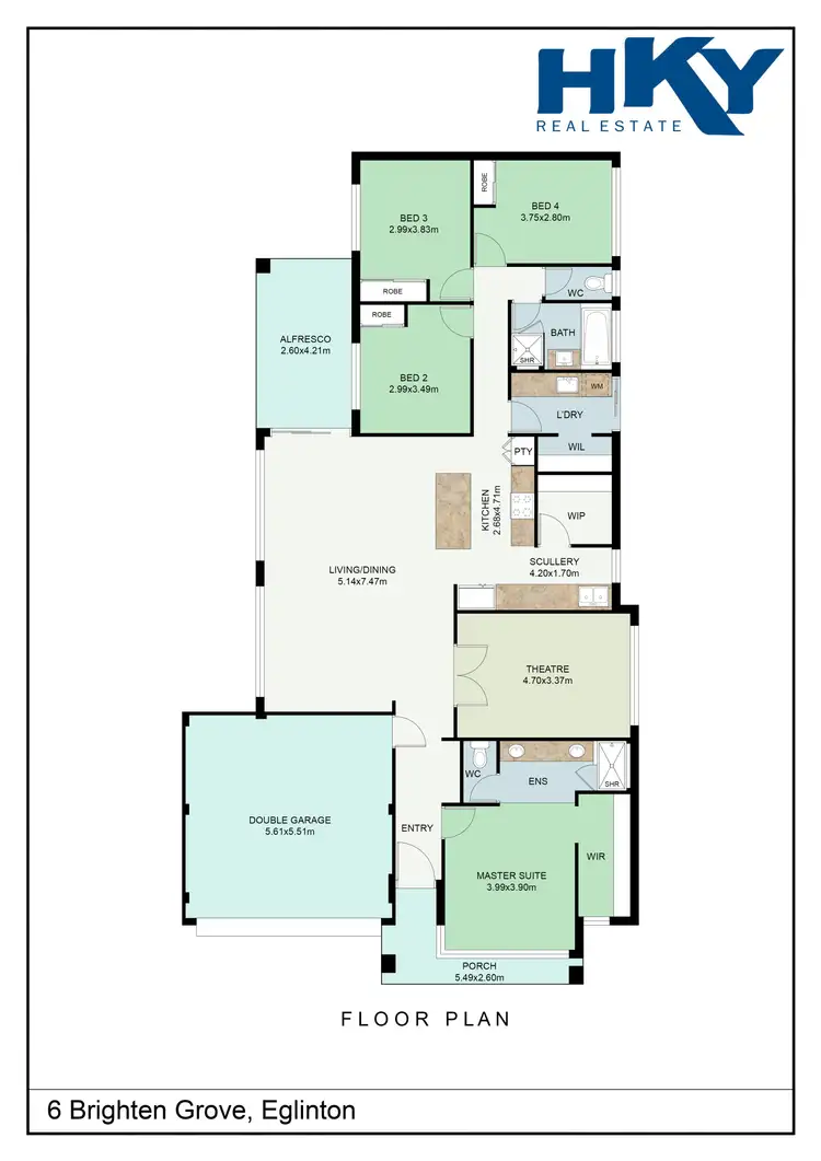 Floorplan of Homely house listing, 6 Brighten Grove, Eglinton WA 6034