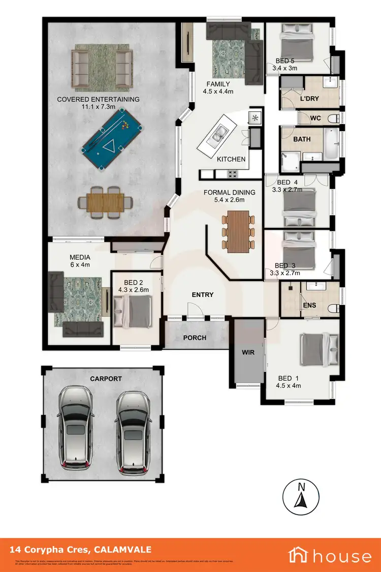 Floorplan of Homely house listing, 14 Corypha Crescent, Calamvale QLD 4116