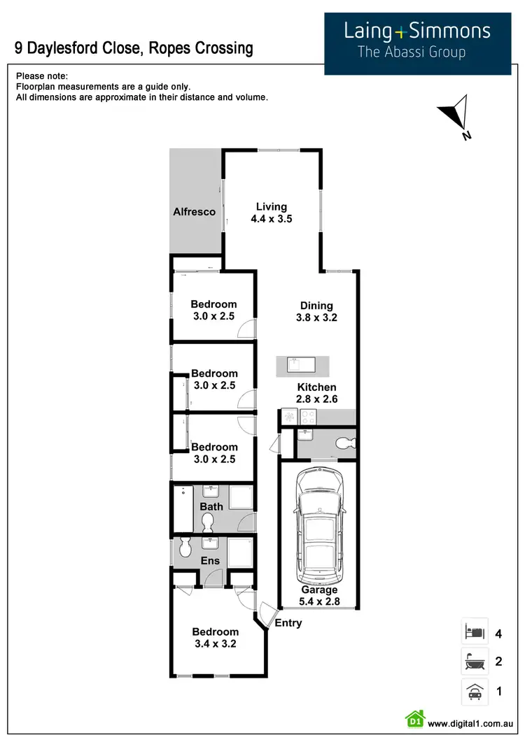 Floorplan of Homely house listing, 9 Daylesford Close, Ropes Crossing NSW 2760
