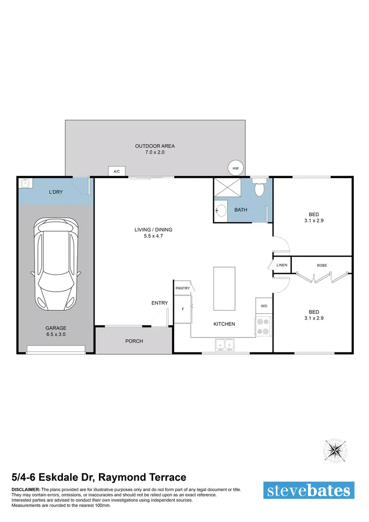 Floorplan of Homely unit listing, 5 4/6 Eskdale Drive, Raymond Terrace NSW 2324