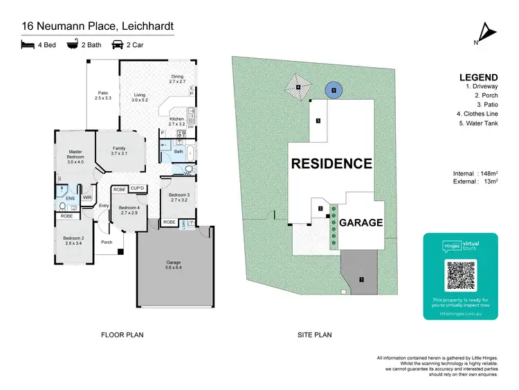 Floorplan of Homely house listing, 16 Neumann Place, Leichhardt QLD 4305