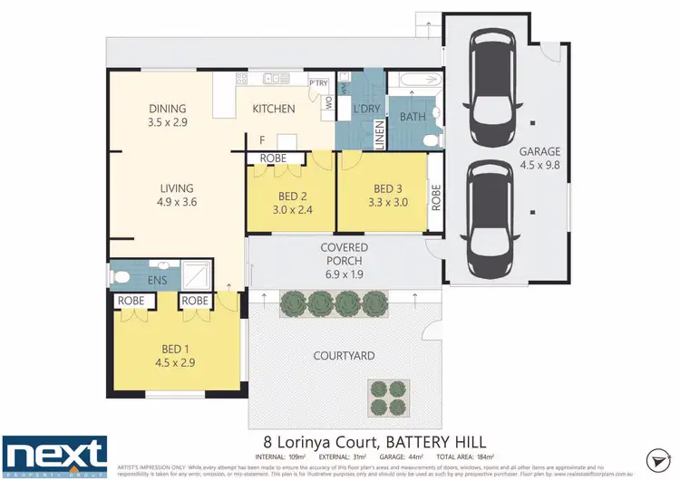 Floorplan of Homely house listing, 8 Lorinya Court, Battery Hill QLD 4551