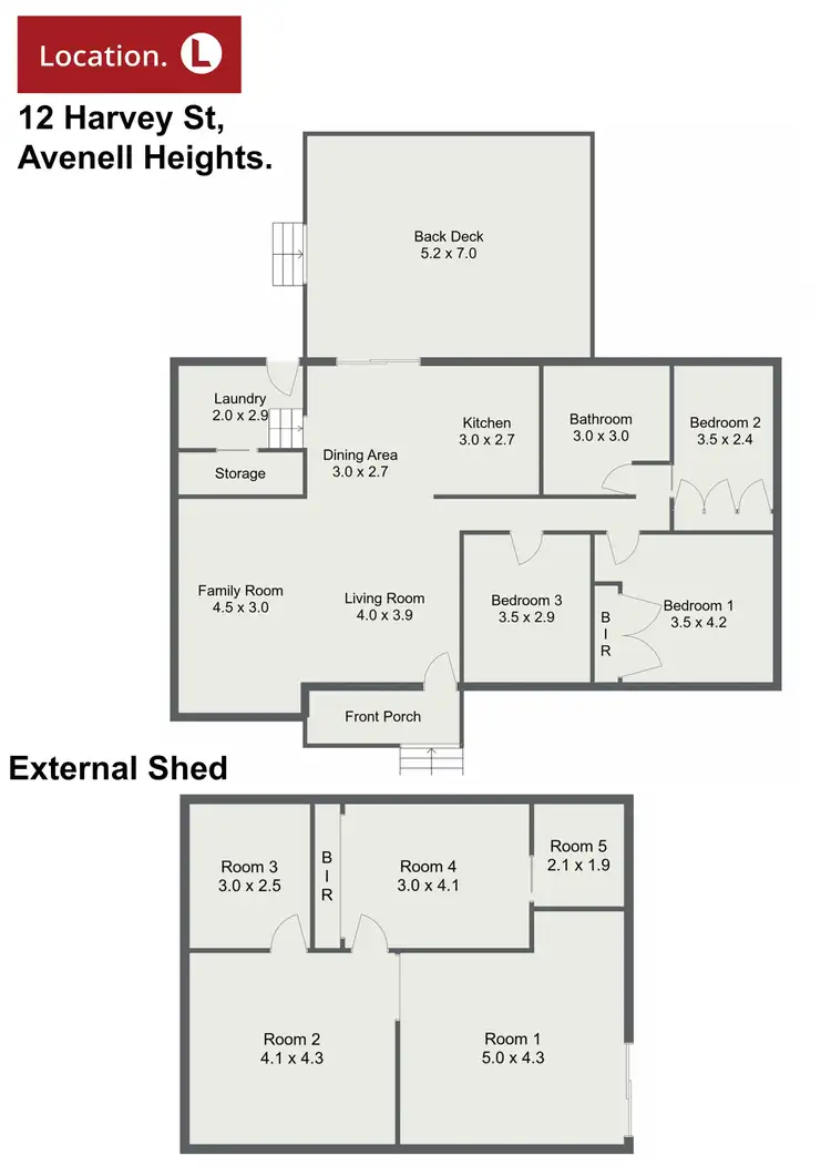 Floorplan of Homely house listing, 12 Harvey Street, Avenell Heights QLD 4670