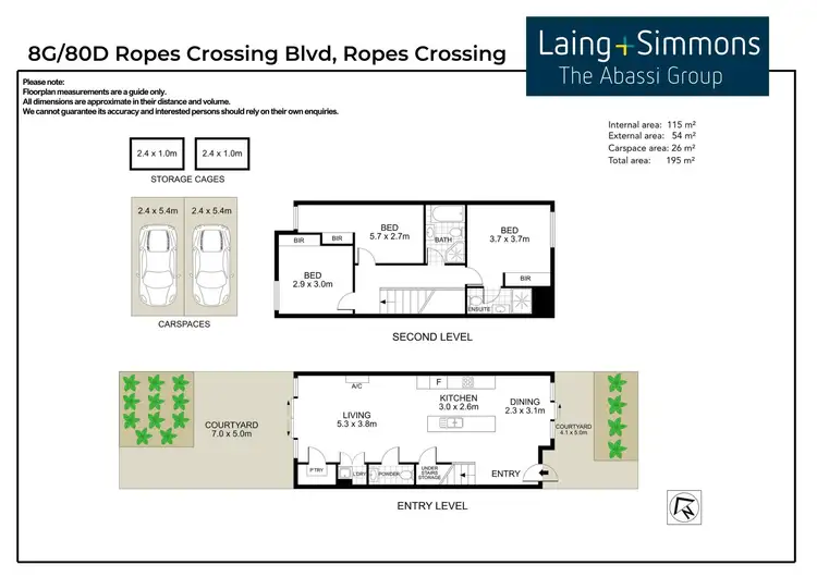 Floorplan of Homely unit listing, 8G/80D Ropes Crossing Boulevard, Ropes Crossing NSW 2760