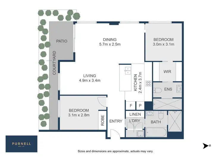 Floorplan of Homely apartment listing, 1/3 Tench Street, Kingston ACT 2604
