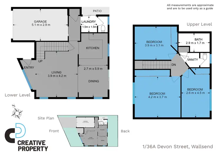 Floorplan of Homely townhouse listing, 1/36a Devon Street, Wallsend NSW 2287