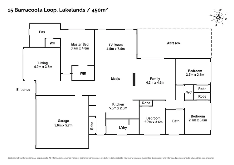 Floorplan of Homely house listing, 15 Barracoota Loop, Lakelands WA 6180
