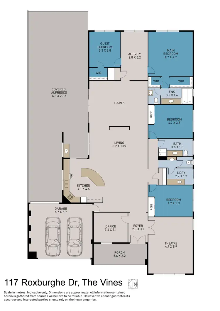 Floorplan of Homely house listing, 117 Roxburghe Drive, The Vines WA 6069
