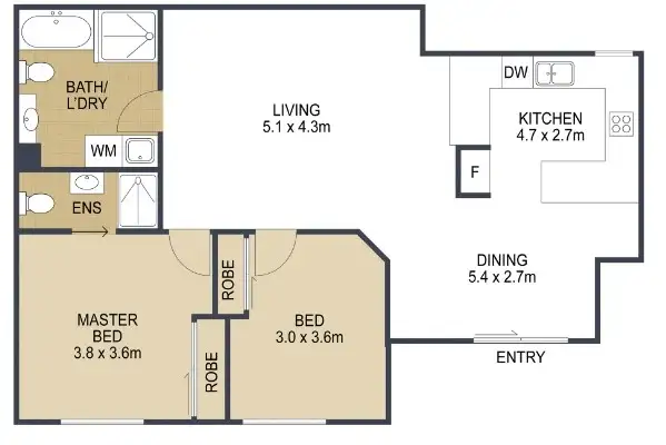 Floorplan of Homely unit listing, 3/54 Winston Drive, Bongaree QLD 4507