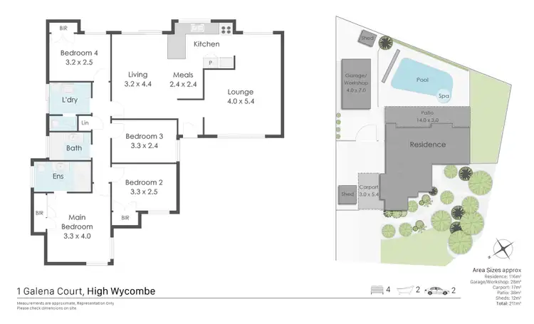 Floorplan of Homely house listing, 1 Galena Court, High Wycombe WA 6057