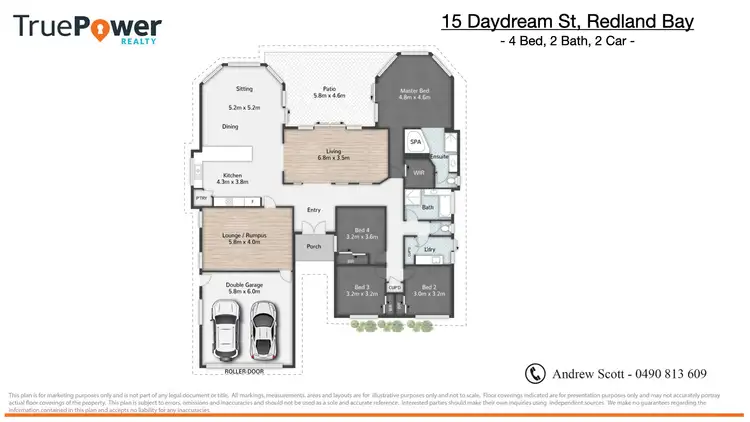 Floorplan of Homely house listing, 15 Daydream Street, Redland Bay QLD 4165