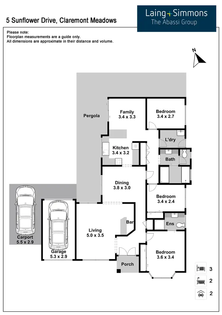 Floorplan of Homely house listing, 5 Sunflower Drive, Claremont Meadows NSW 2747