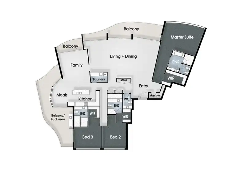 Floorplan of Homely apartment listing, 2471/23 Ferny Avenue, Surfers Paradise QLD 4217