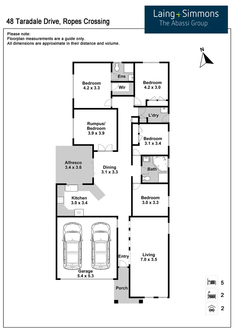 Floorplan of Homely house listing, 48 Taradale Drive, Ropes Crossing NSW 2760