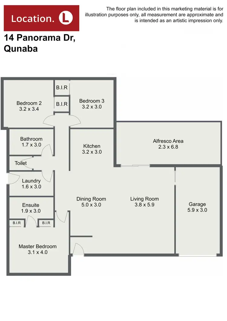 Floorplan of Homely house listing, 14 Panorama Drive, Qunaba QLD 4670
