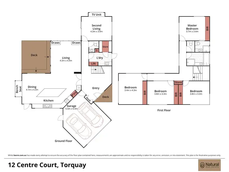 Floorplan of Homely house listing, 12 Centre Court, Torquay VIC 3228