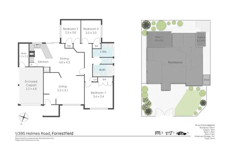 Floorplan of Homely house listing, 1/395 Holmes Road, Forrestfield WA 6058