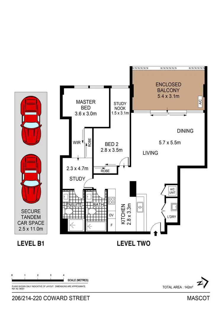 Floorplan of Homely apartment listing, 206/214-220 Coward Street, Mascot NSW 2020
