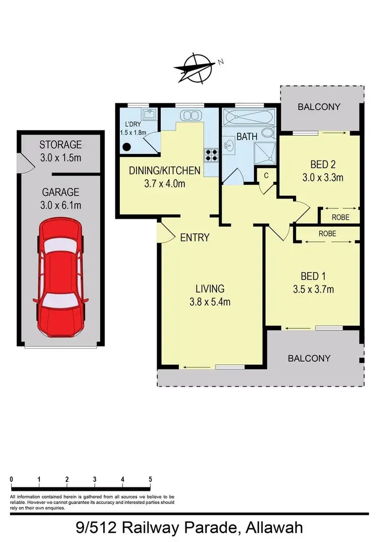 Floorplan of Homely apartment listing, 9/512 Railway Parade, Hurstville NSW 2220
