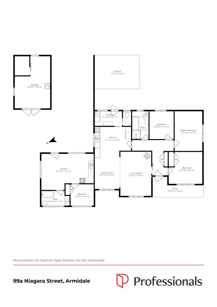 Floorplan of Homely unit listing, 99 Niagara Street, Armidale NSW 2350