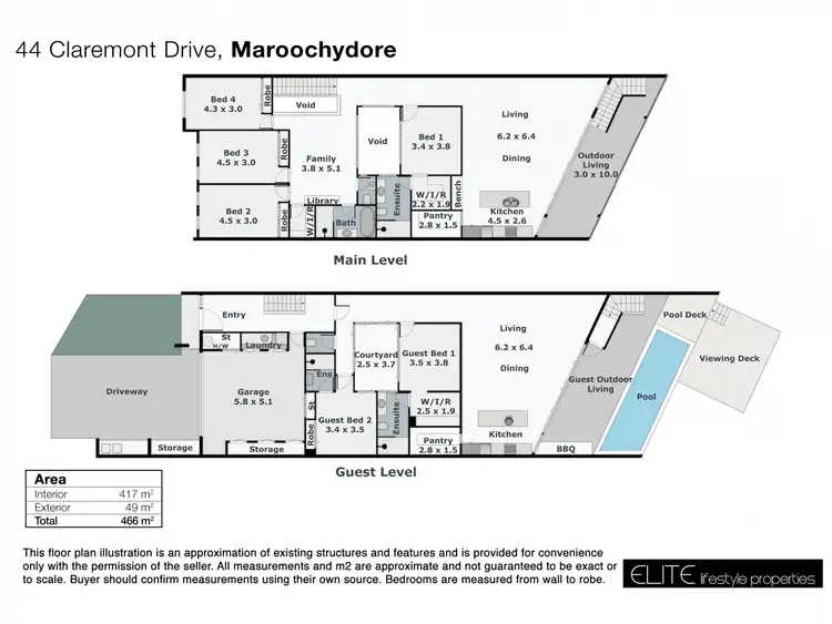 Floorplan of Homely house listing, 44 Claremont Drive, Maroochydore QLD 4558