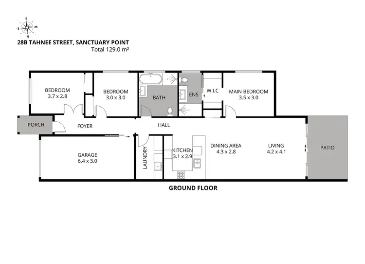 Floorplan of Homely house listing, 28B Tahnee Street, Sanctuary Point NSW 2540