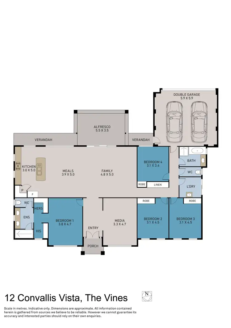 Floorplan of Homely house listing, 12 Convallis Vista, The Vines WA 6069
