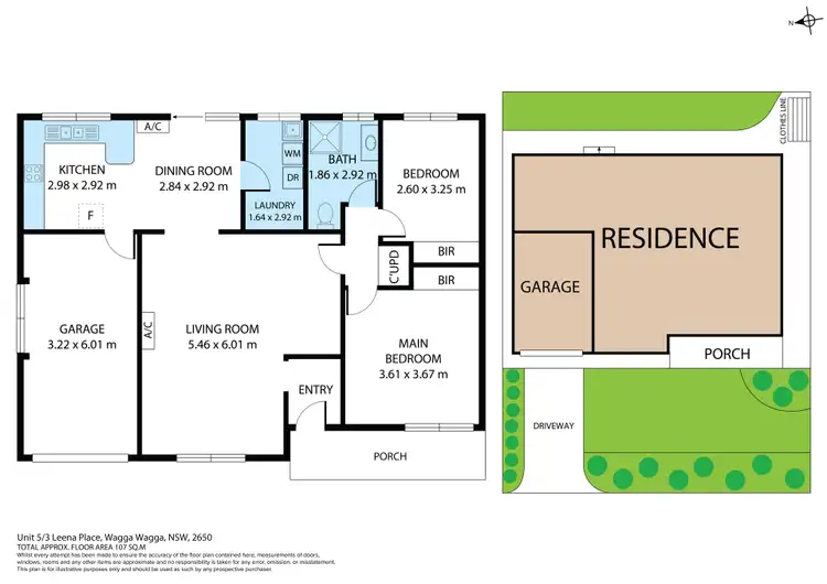 Floorplan of Homely unit listing, 5/3 Leena Place, Wagga Wagga NSW 2650
