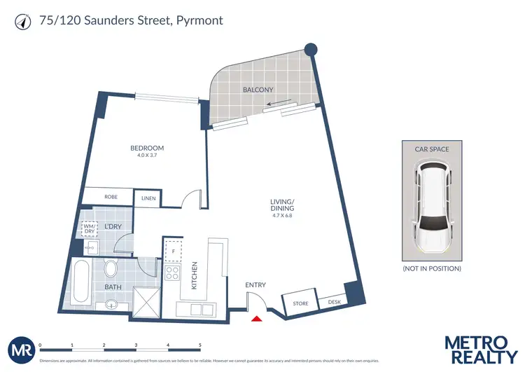 Floorplan of Homely apartment listing, 75/120 Saunders Street, Pyrmont NSW 2009