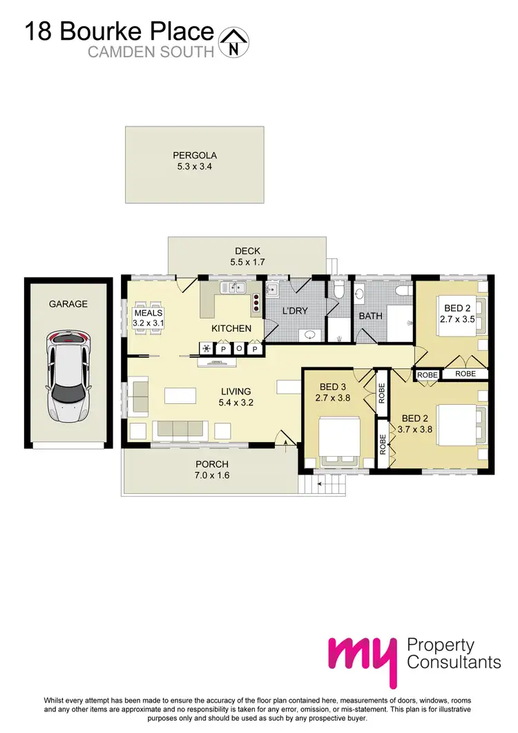 Floorplan of Homely house listing, 18 Bourke Place, Camden South NSW 2570