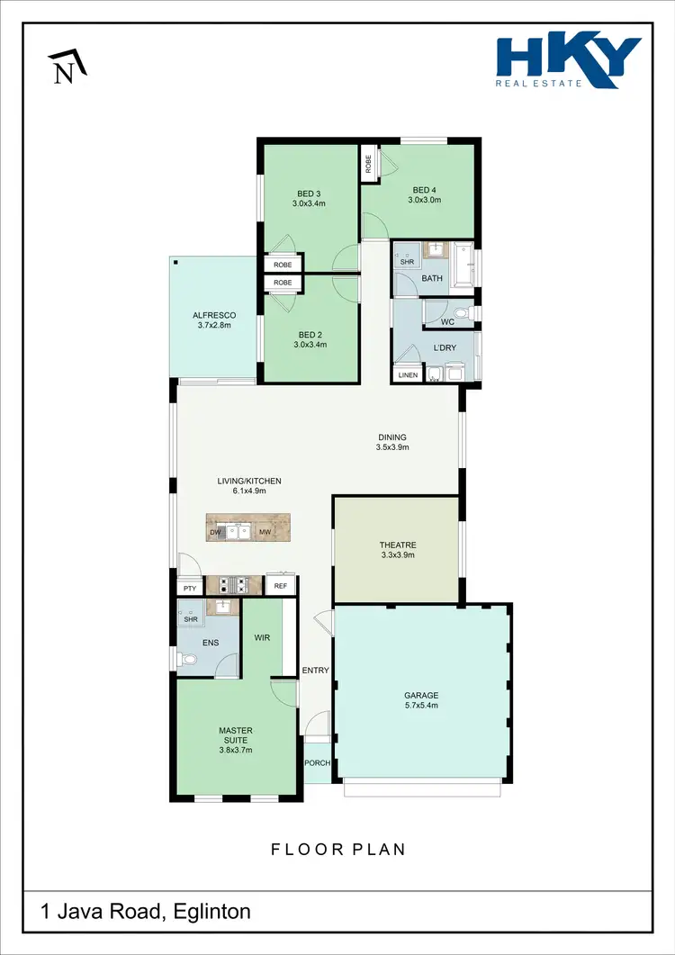 Floorplan of Homely house listing, 1 Java Road, Eglinton WA 6034