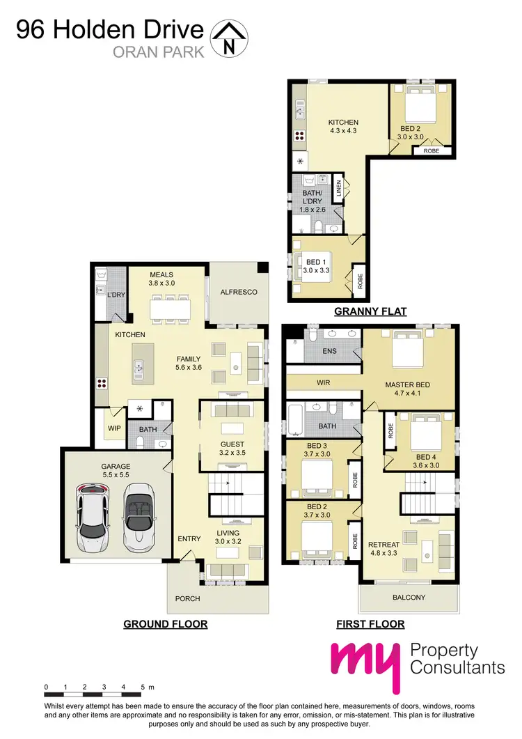 Floorplan of Homely house listing, 96A & 96B Holden Drive, Oran Park NSW 2570