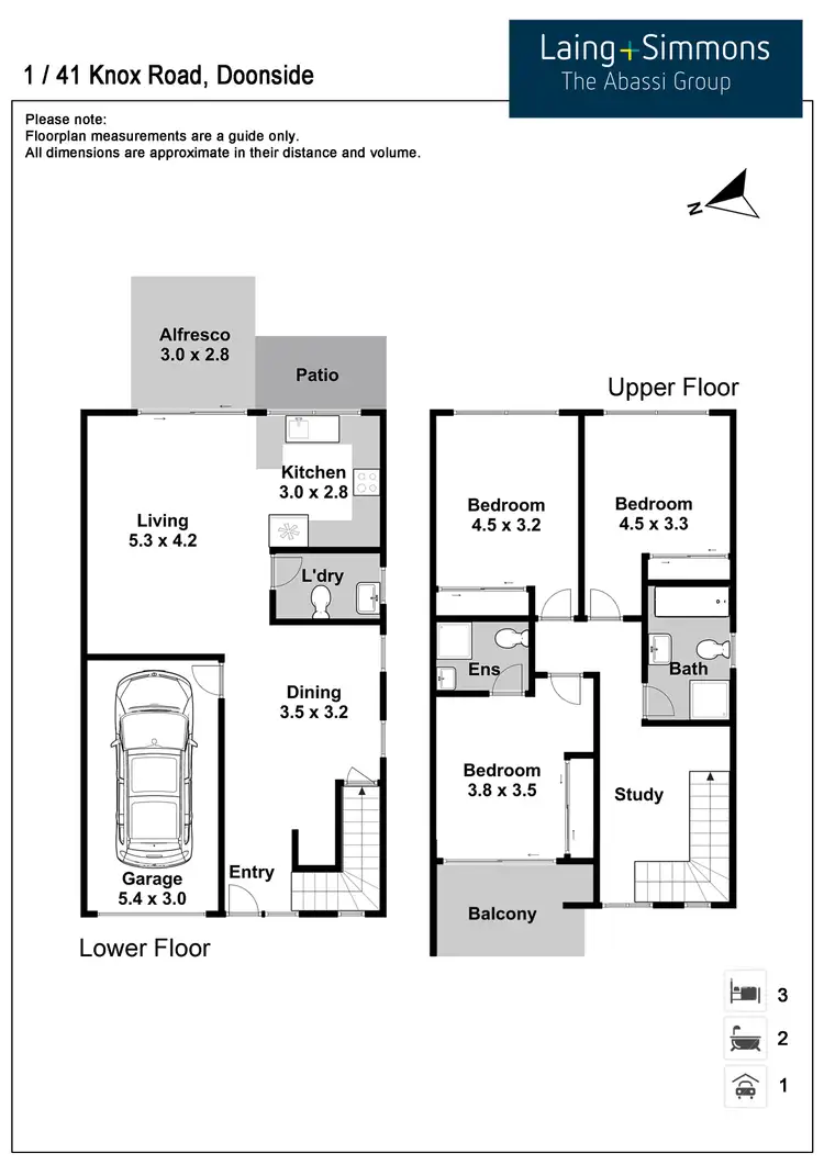 Floorplan of Homely townhouse listing, 1/41 Knox Road, Doonside NSW 2767