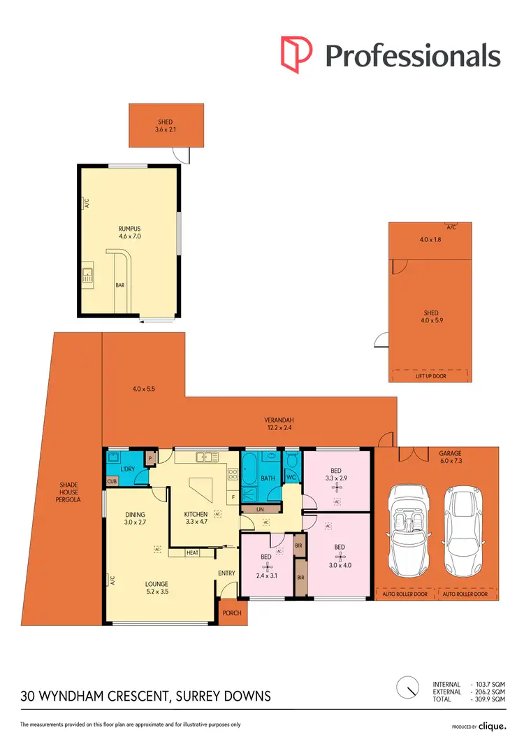Floorplan of Homely house listing, 30 Wyndham Crescent, Surrey Downs SA 5126