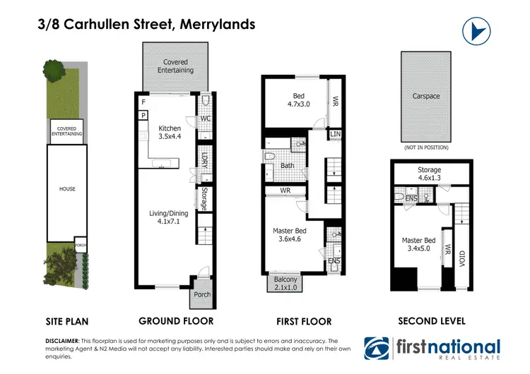 Floorplan of Homely townhouse listing, 3/8 Carhullen Street, Merrylands NSW 2160