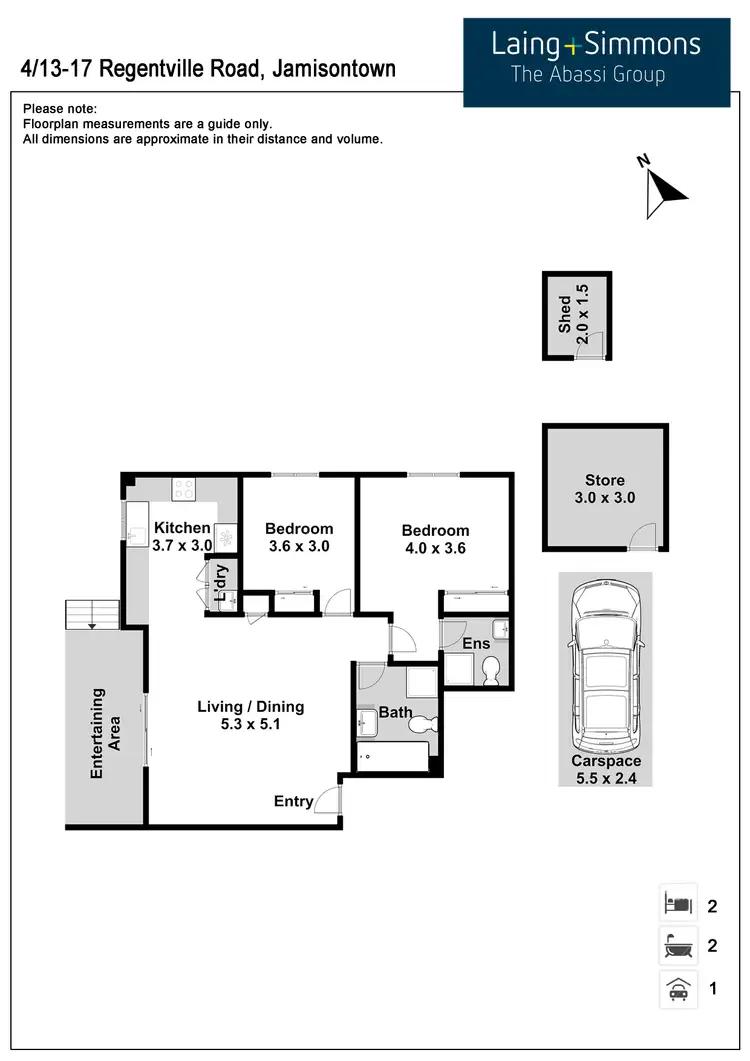 Floorplan of Homely unit listing, 4/13-17 Regentville Road, Jamisontown NSW 2750