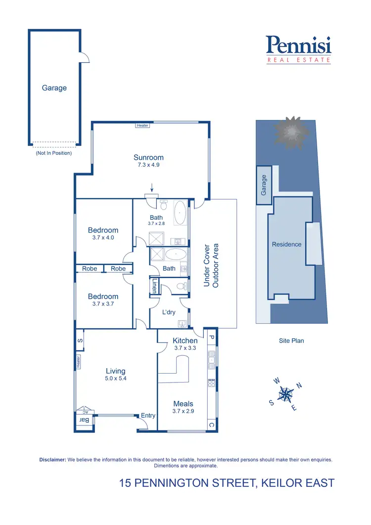 Floorplan of Homely house listing, 15 Pennington Street, Keilor East VIC 3033