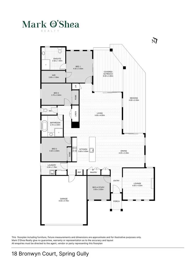 Floorplan of Homely house listing, 18 Bronwyn Crt, Spring Gully VIC 3550
