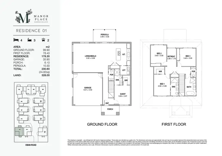 Floorplan of Homely townhouse listing, Lot 1/80-82 Oban Road, Ringwood VIC 3134
