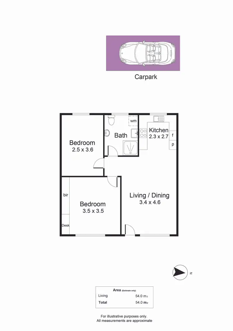 Floorplan of Homely unit listing, 8/40-44 Chatham Road, Keswick SA 5035