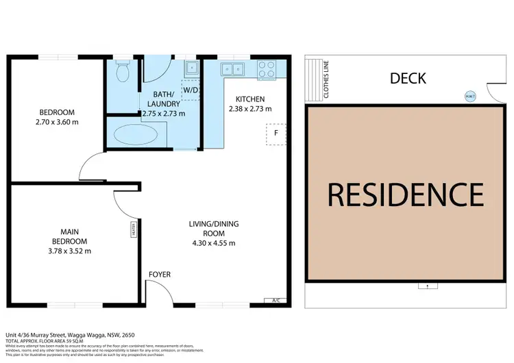 Floorplan of Homely apartment listing, 4/36 Murray Street, Wagga Wagga NSW 2650